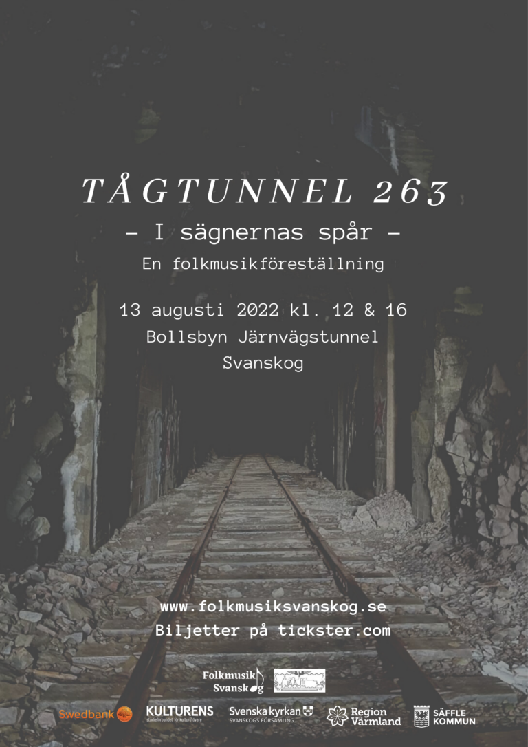 affisch för Tågtunnel 263 år 2022 med sponsorer